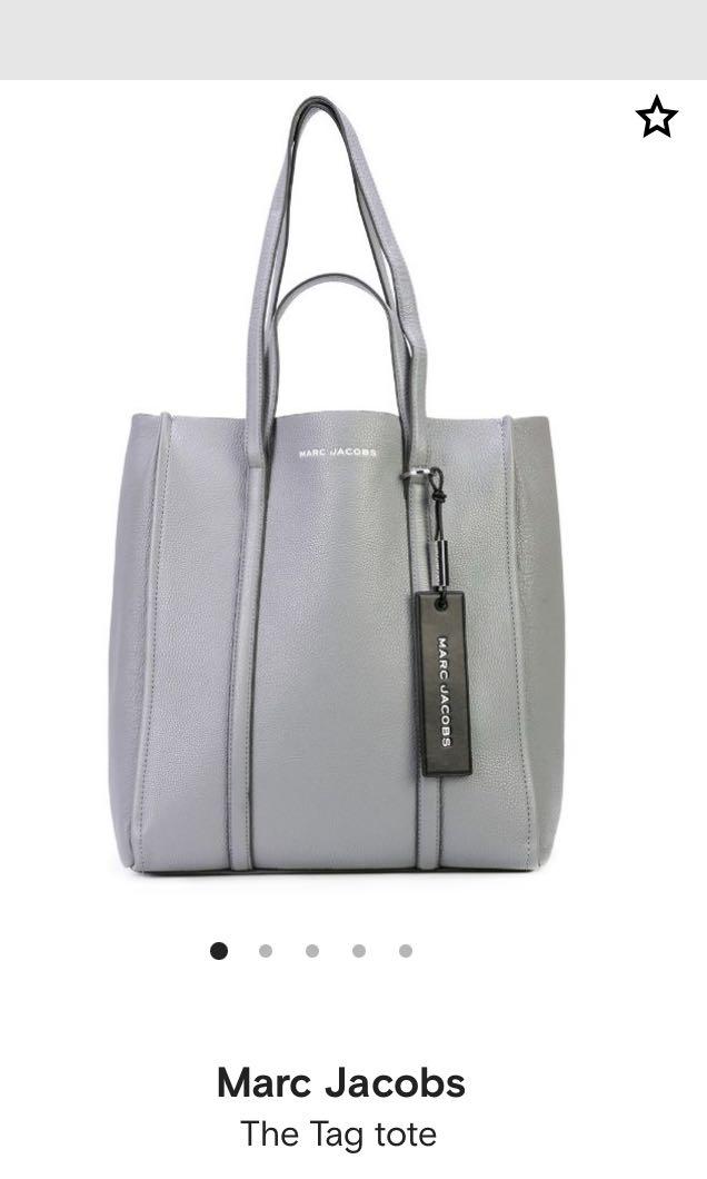 Marc jacobs cheap tag leather tote