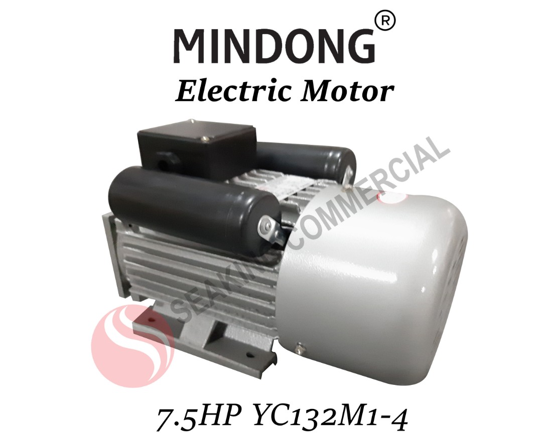 Mindong Electric Motor 7.5HP Single Phase (100 Copper Winding