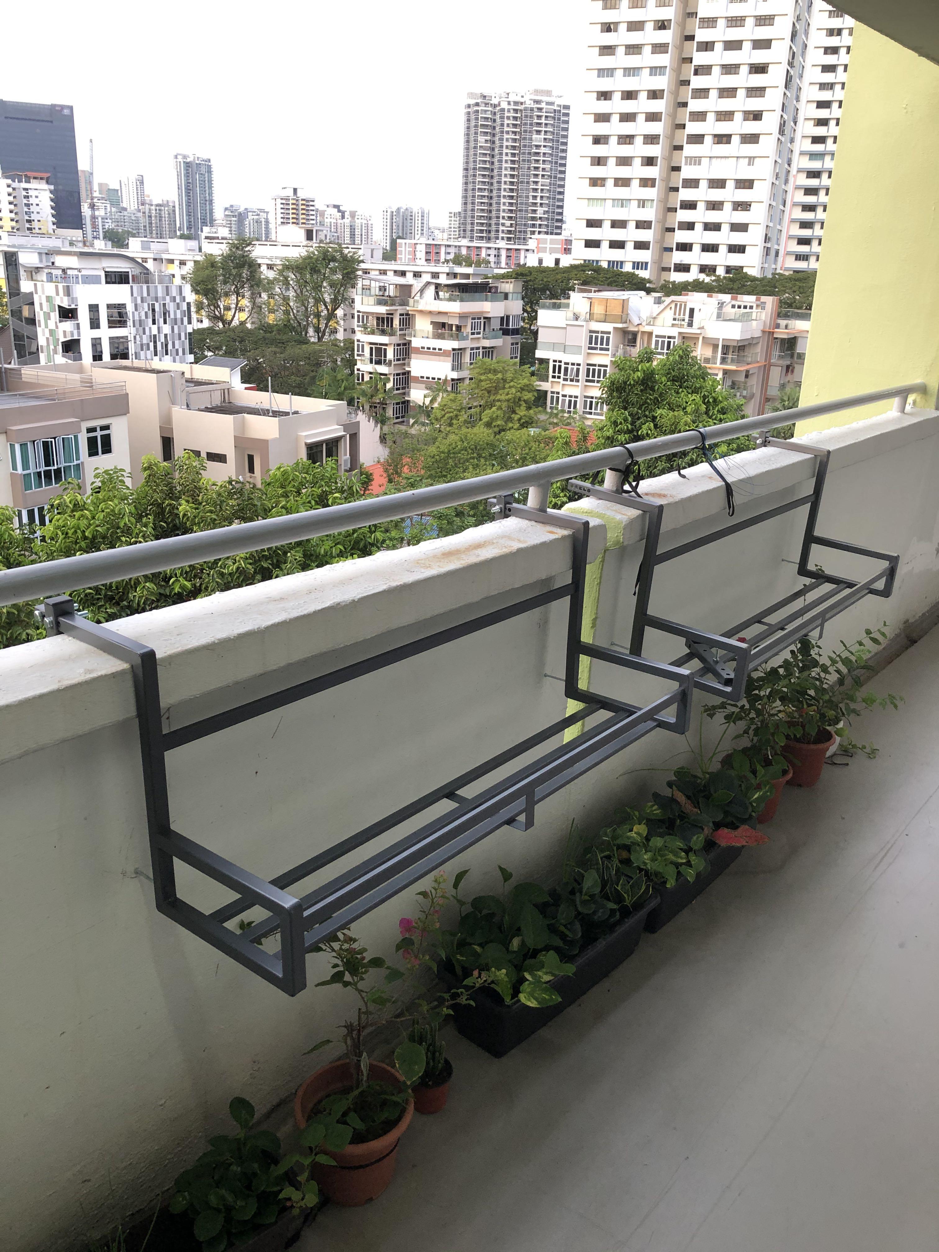 Heavy Duty Standard Flower Plant Rack Balcony Display Shelf for HDB Corridor, Furniture & Home