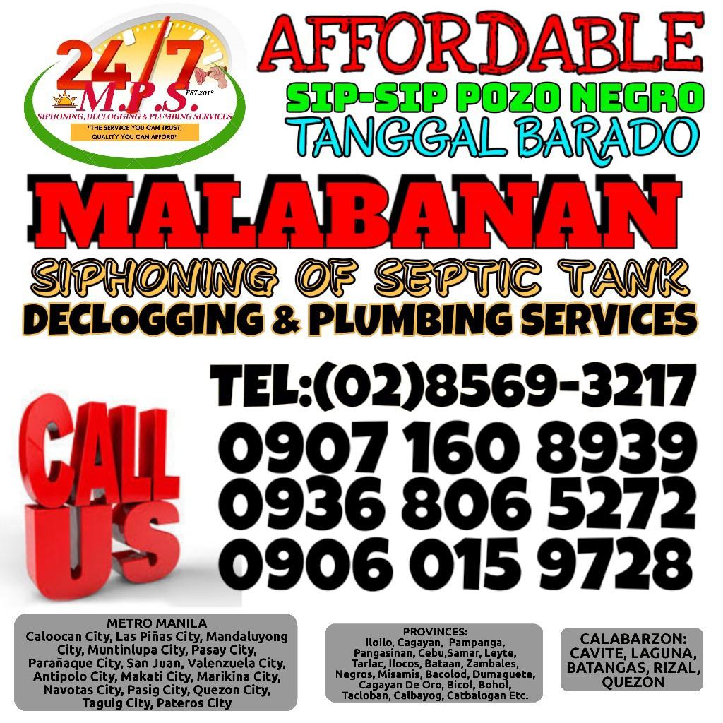 Mps Malabanan Septic Tank And Plumbing Services Home Services Plumbing Services On Carousell Malabanan siphoning septic tank and plumbing services contact: mps malabanan septic tank and plumbing