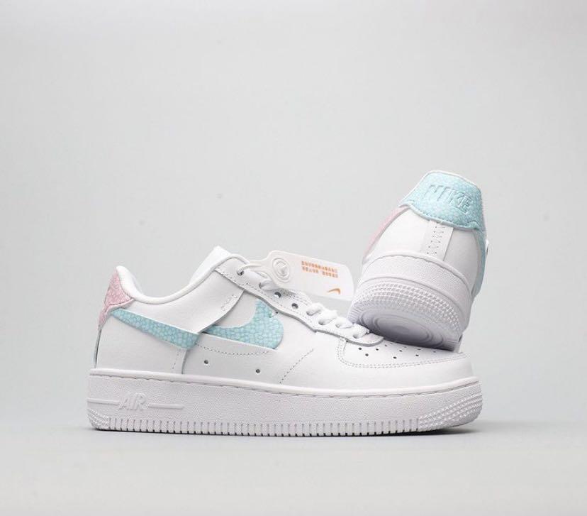 Nike Air Force 1 LXX white pink aqua, Women's Fashion, Footwear, Sneakers  on Carousell