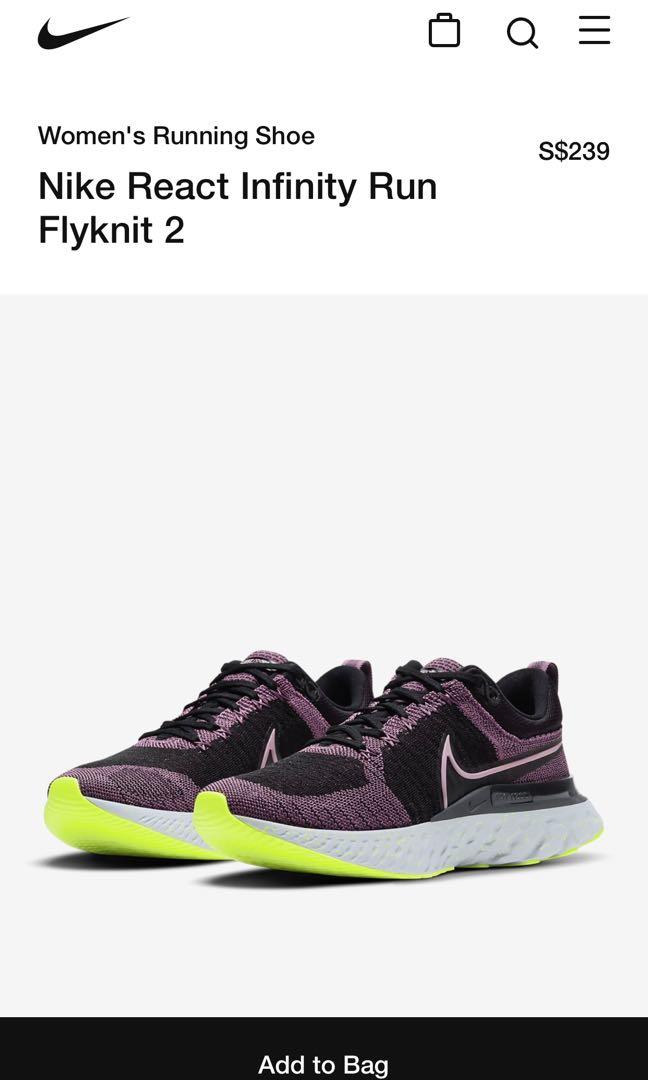 Nike React Infinity Run Flyknit 2, Women's Fashion, Footwear, Sneakers on  Carousell