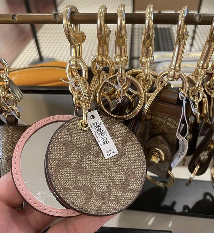 Coach mirror store bag charm