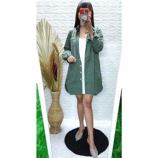 #Salefeb Outer kemeja dress army