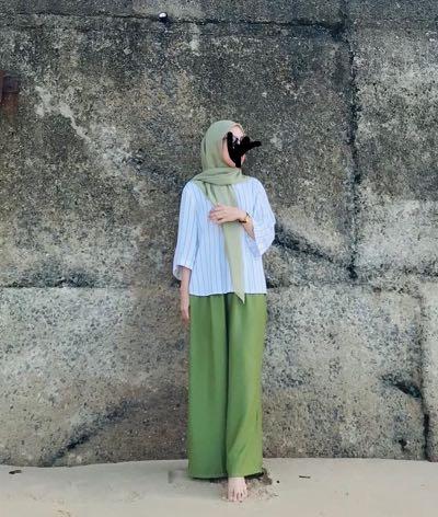 Palazzo Pants Green Colour Red Colour