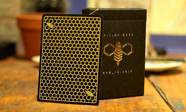 Poker Cards - Ellusionist Killer Bees Black Yellow Playing Cards. EKB_12-40/S. Geometric, atoms, abstract artwork. Honeycomb back, Cardistry, illusionist, magicians, magic tricks. Brand new, sealed with cellophane, MM, Hobbies Toys, Toys Games ... Poker Cards - Ellusionist Killer Bees Black Yellow Playing Cards. EKB_12-40/S. Geometric, atoms, abstract artwork. Honeycomb back, Cardistry, illusionist, magicians, magic tricks. Brand new, sealed with cellophane, MM, Hobbies Toys, Toys Games ...