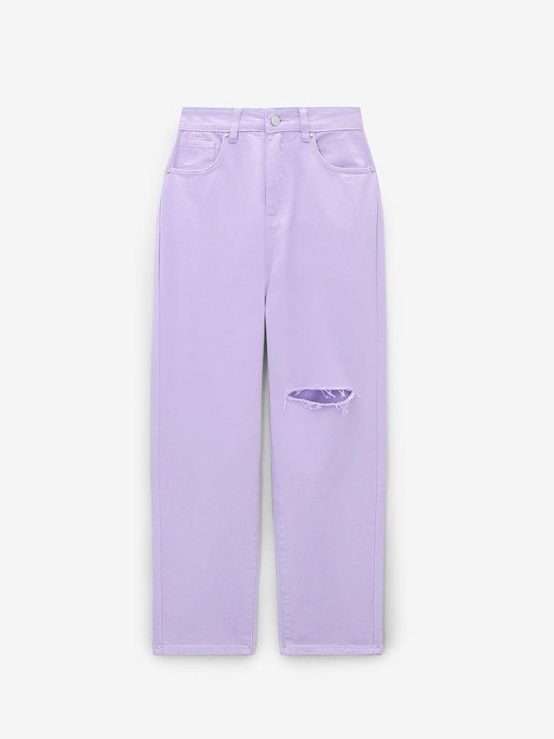 Ripped purple jeans Clearance