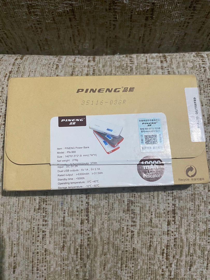 Power Bank (Category: Chargers) located in Quezon City. Submitted by cheletired (Listing ID 1064819900, Image 1). Description: Pineng Power Bank 10,000 Mah Sealed, unopened. Just stored..