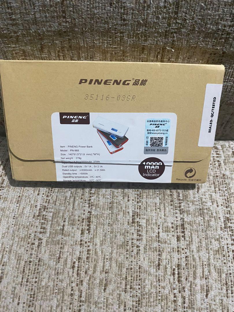 Power Bank (Category: Chargers) located in Quezon City. Submitted by cheletired (Listing ID 1064819900, Image 2). Description: Pineng Power Bank 10,000 Mah Sealed, unopened. Just stored..