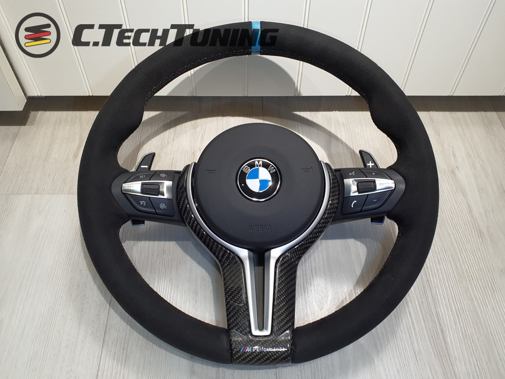 Pre owned Genuine BMW F13 M6 Alcantara Steering Wheel with new
