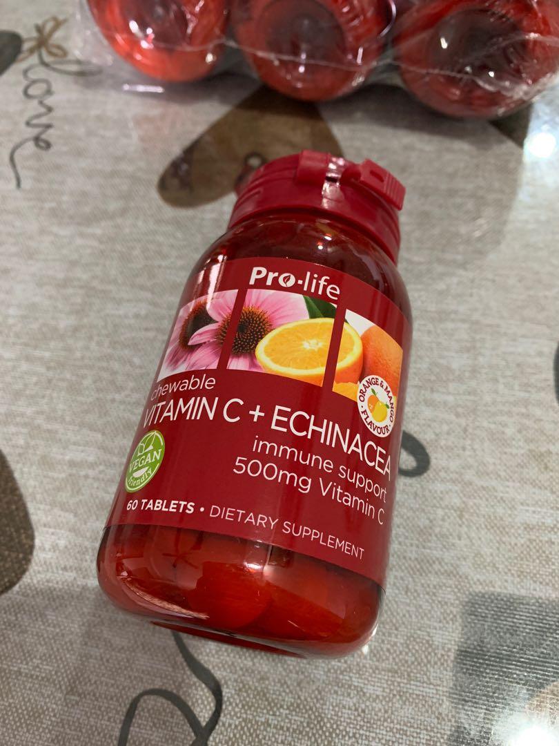 ProLife Vitamin C + Echinacea, Health & Nutrition, Health Supplements, Vitamins & Supplements