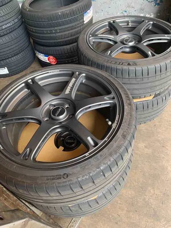 Rays Volk Racing TE037 6061 (19x114.3x8.5j), Car Accessories, Tyres ...