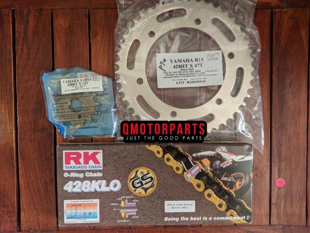 Ready stock Yamaha R15 v3 Sprocket Chain set Motorcycles Motorcycle Accessories on Carousell