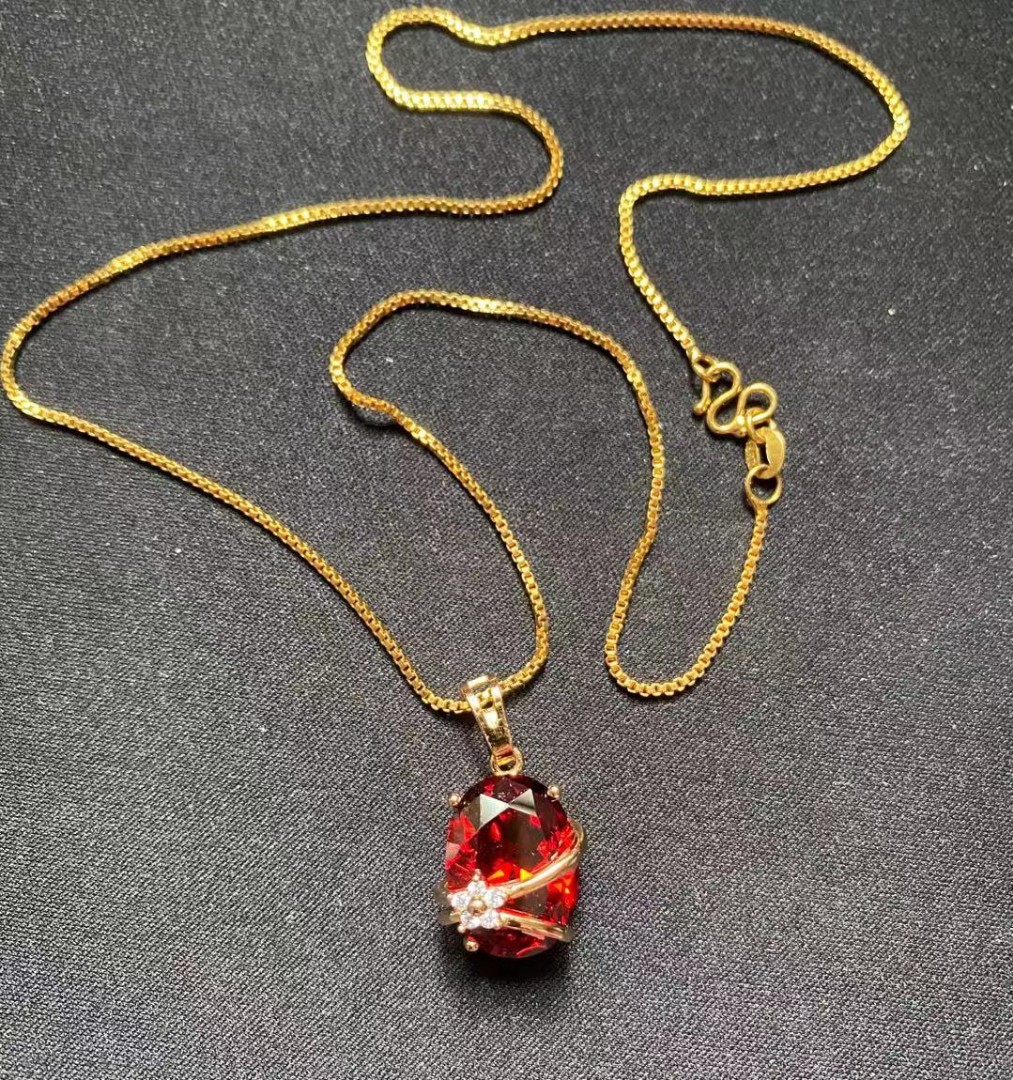 Red cheap crystal necklace