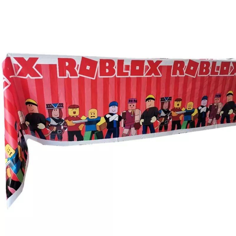 Roblox Party Supplies Tablecloth Table Cover Party Deco Hobbies Toys Stationery Craft Occasions Party Supplies On Carousell - roblox party table cover