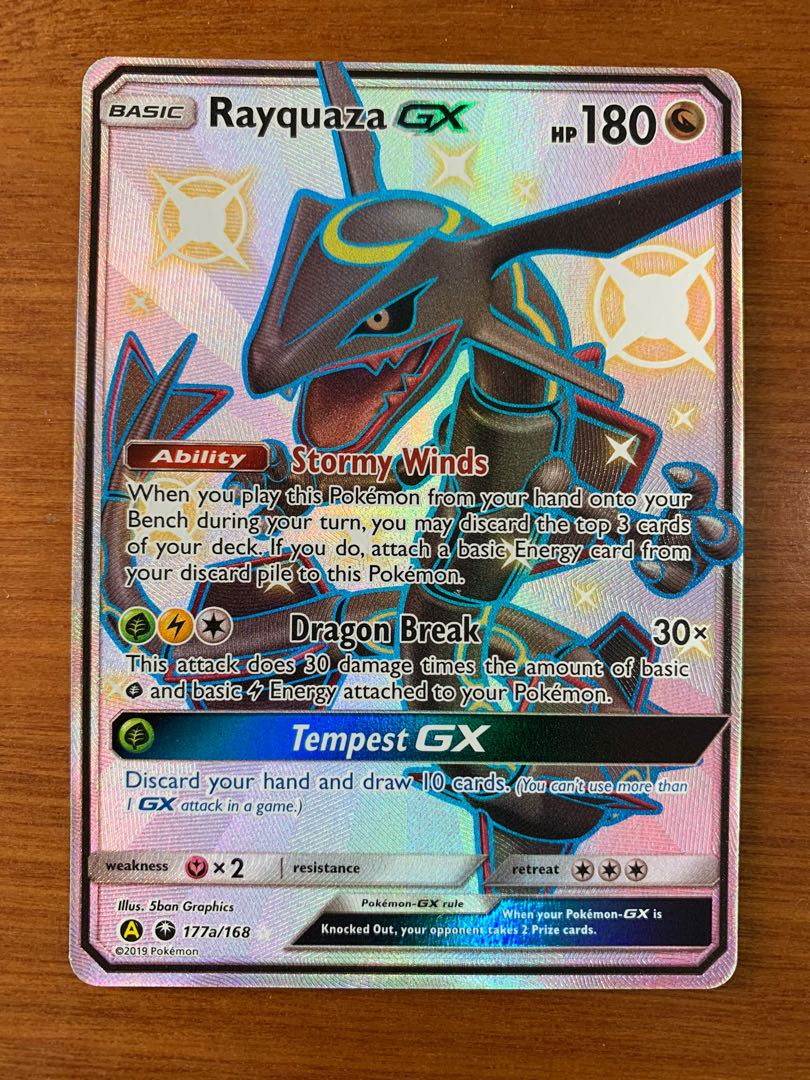 Rayquaza GX - 177a/168 Shiny Full Art Ultra Rare Promo - Hidden Fates