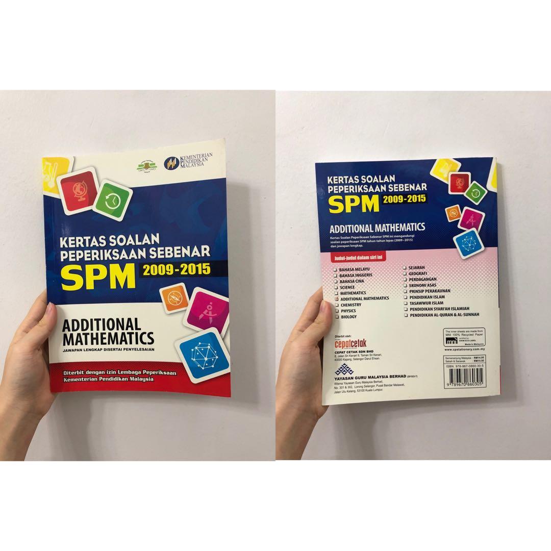 Spm Additional Mathematics Past Year And Exercise Textbooks On Carousell