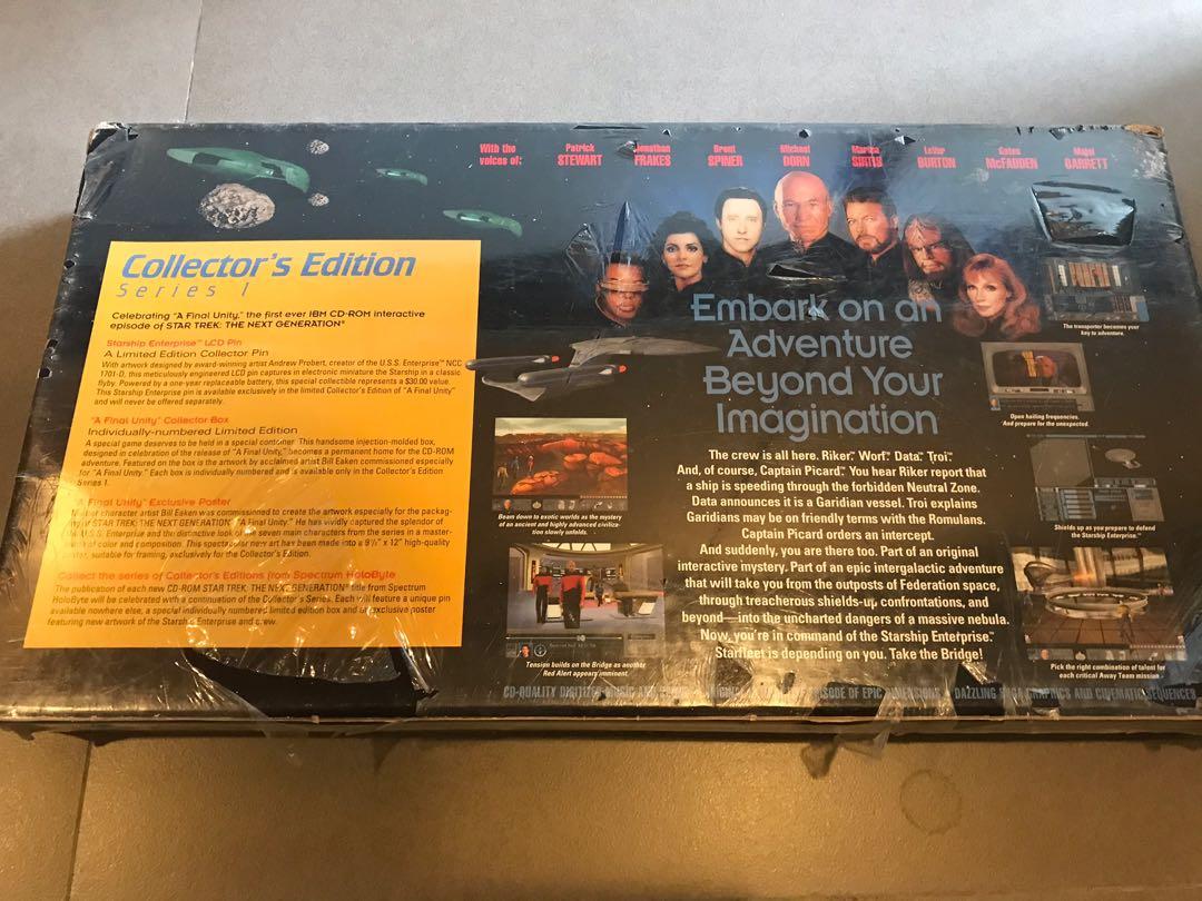 Star Trek A Final Unity Collector’s Edition pc video game (Category: PlayStation) located in Manila. Submitted by hugomanik (Listing ID 1064741247, Image 2). Description: Star Trek: A Final Unity Collector’s Edition Brand new Sealed PC.