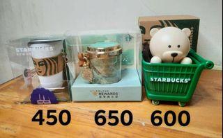 Starbucks keychains and stamp
