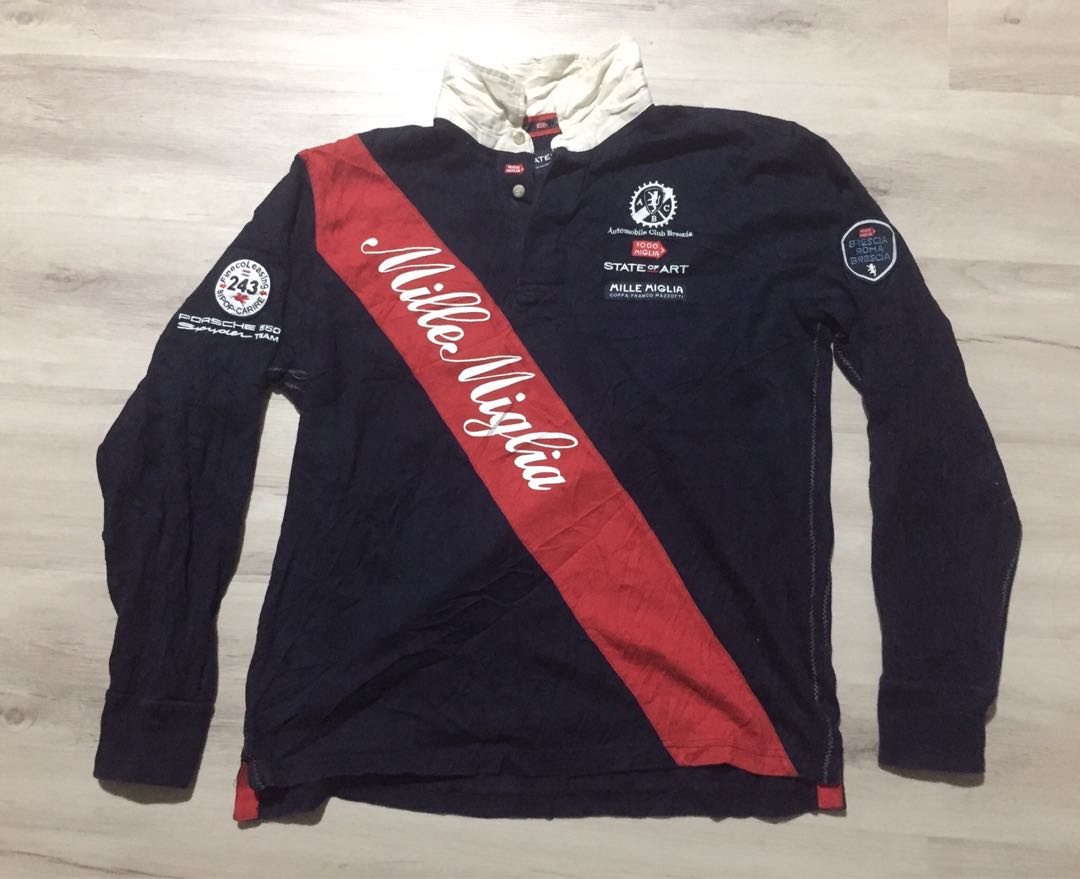 Archeologisch kaping land State of art mille miglia porsche collar long sleeve shirt, Men's Fashion,  Tops & Sets, Tshirts & Polo Shirts on Carousell