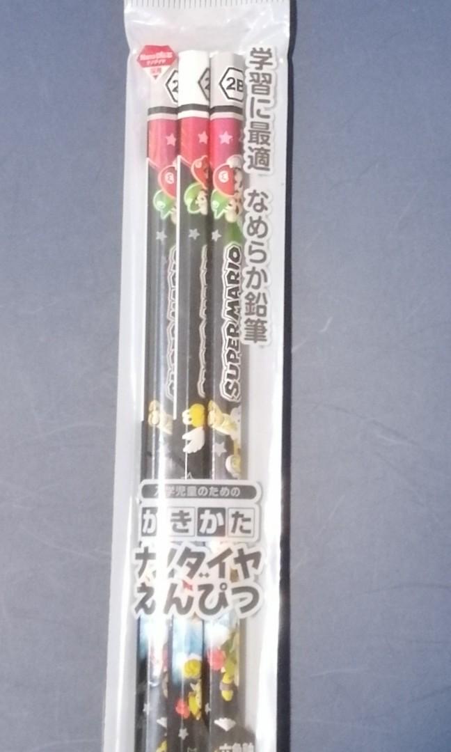 馬利奧supermario 三菱鉛筆2b 3支一包 日本製 書本 文具 文具 Carousell
