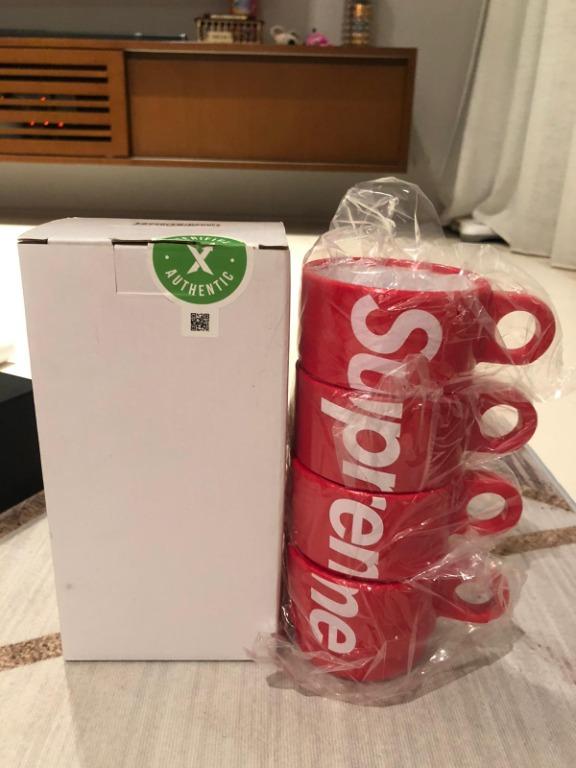 小物 Supreme Stacking Cups Set of 4 Red Supreme Stacking Cups