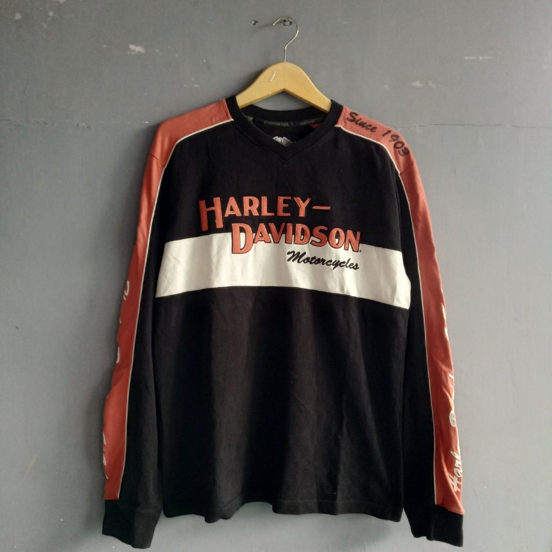 Sweatshirt Harley Davidson Original Fesyen Pria Pakaian Atasan Di Carousell
