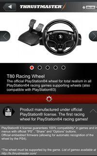 thrustmaster t80 ps4 officially licensed racing wheel