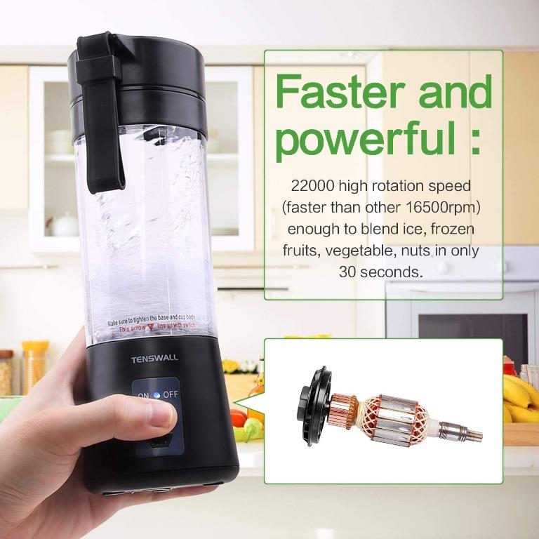 TENSWALL Mini Portable Blender, 380ml Personal Blender Smoothie Maker