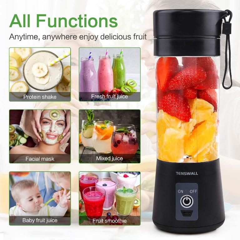TENSWALL Mini Portable Blender, 380ml Personal Blender Smoothie Maker