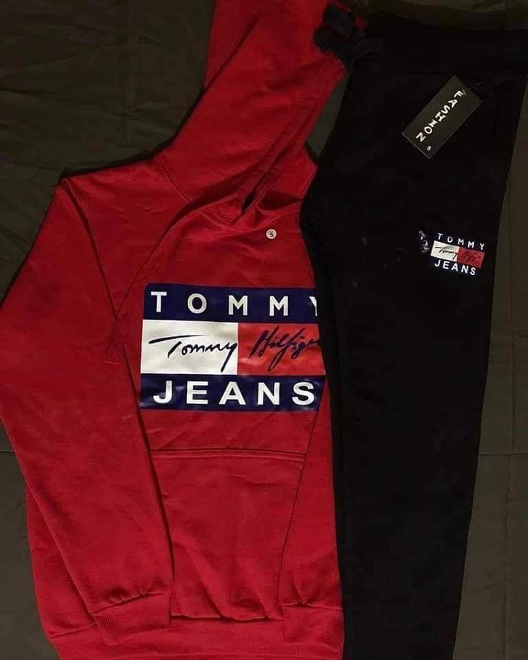 Tommy hilfiger on sale red tracksuit