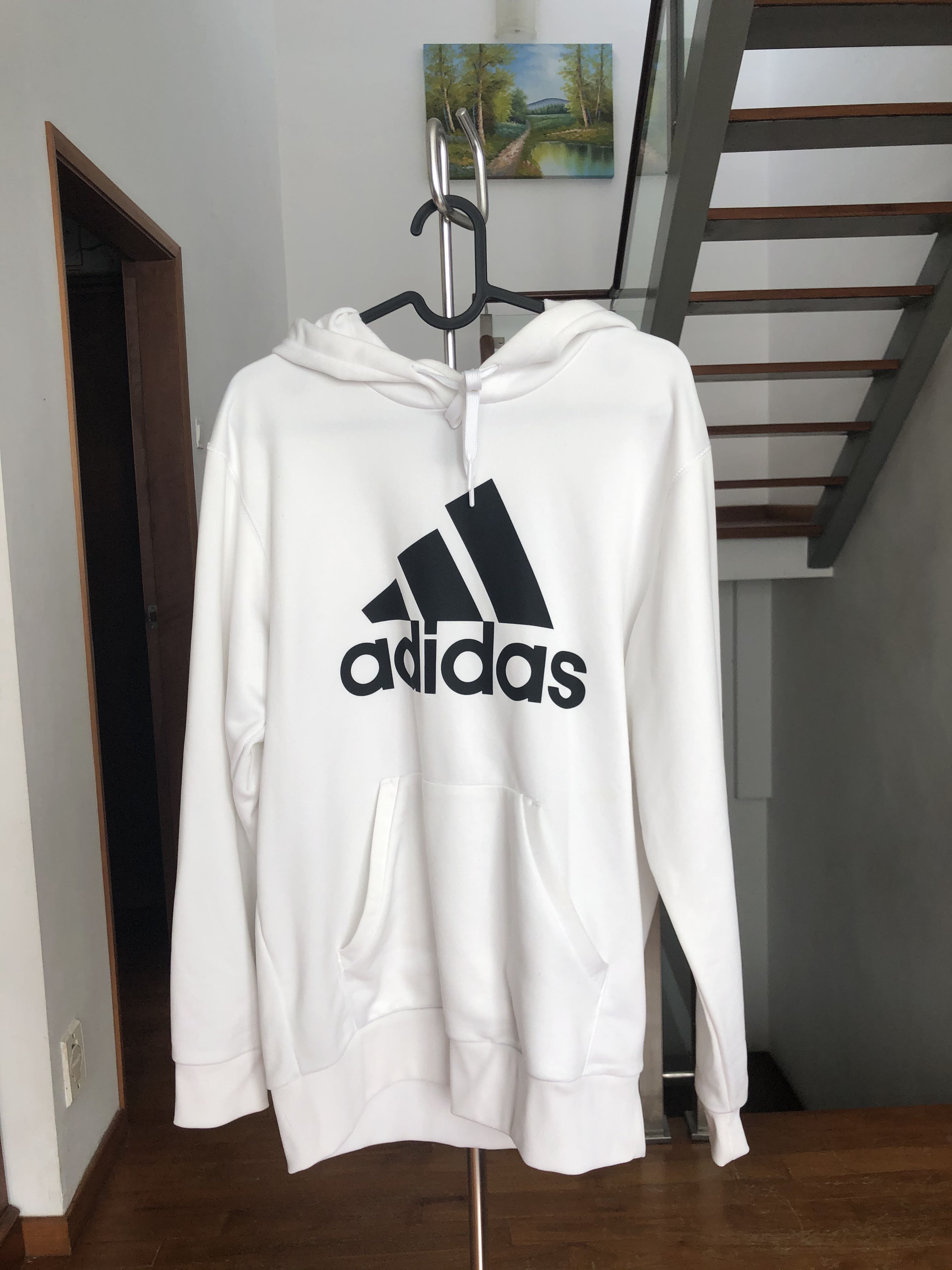 white adidas hoodie