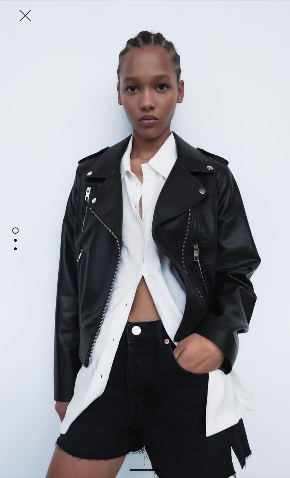 Zara Leather Jacket, Women's Fashion, Coats, Jackets and Outerwear on ...