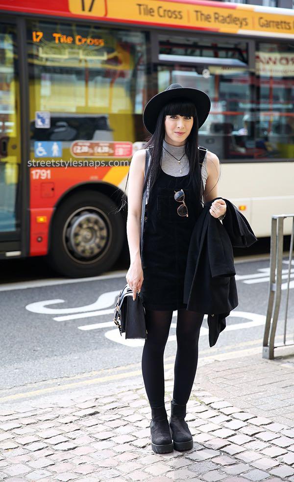 Zara Style Satch Black Pinafore Dress Jumpsuit