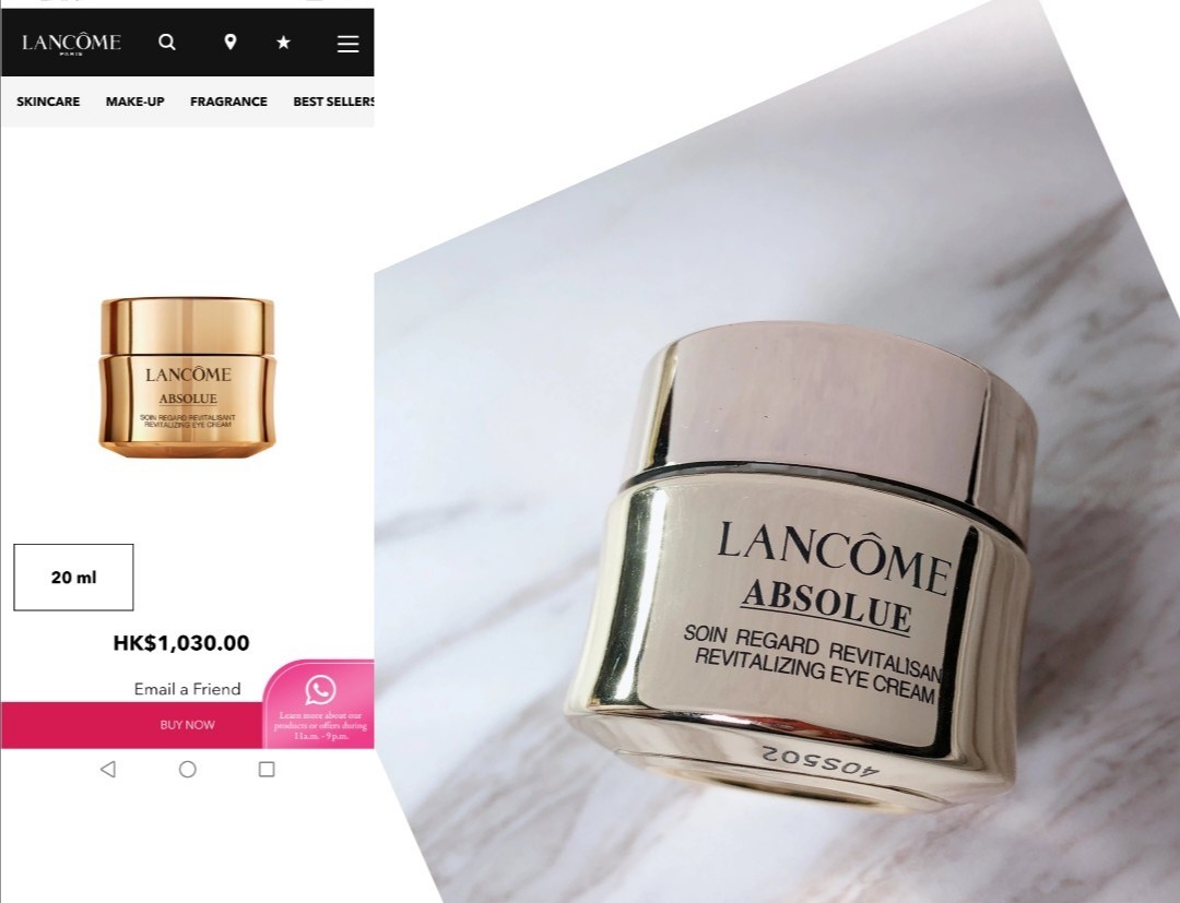 absolue revitalizing eye cream