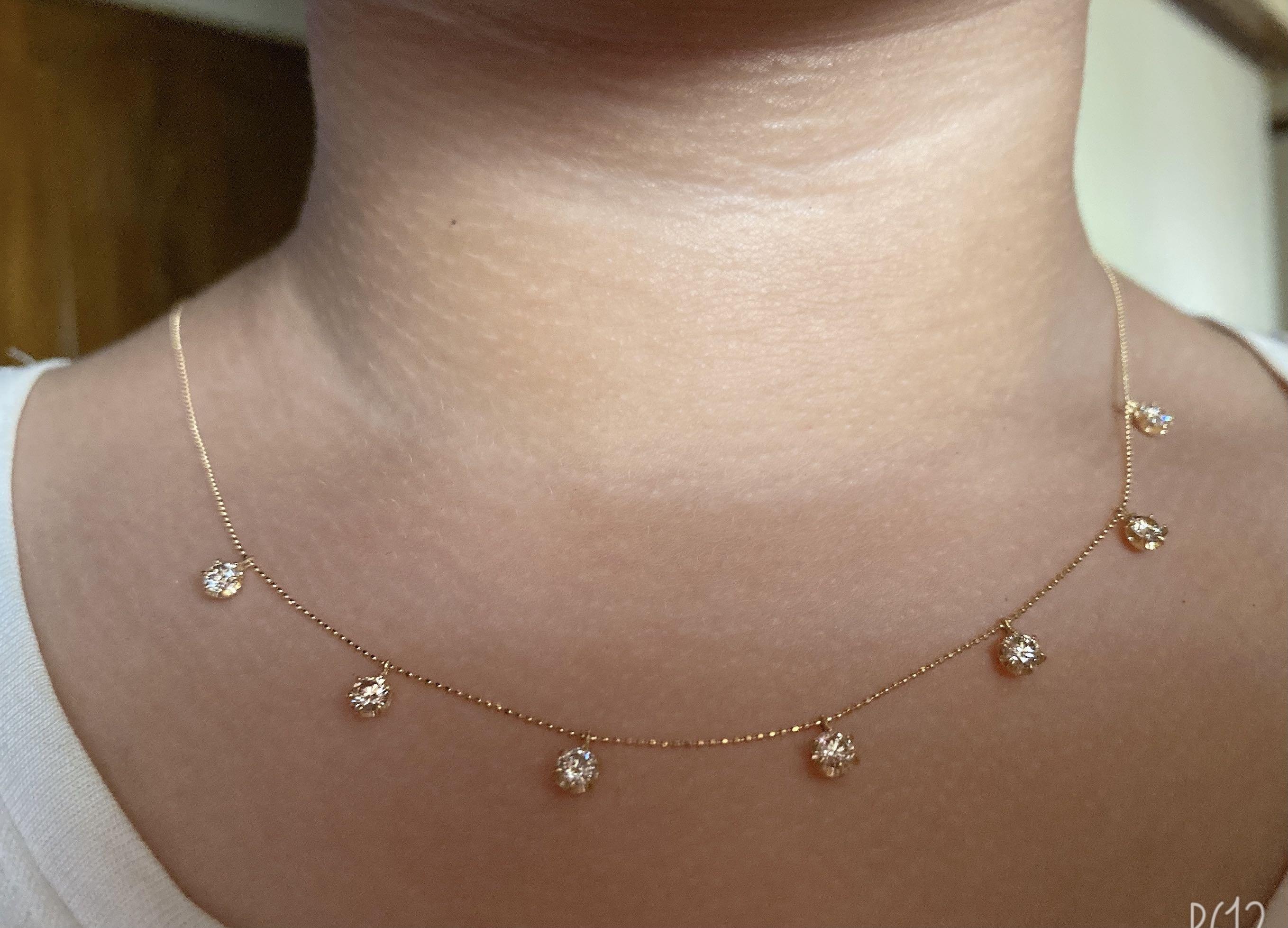 1 carat diamond station necklace,OFF 72 