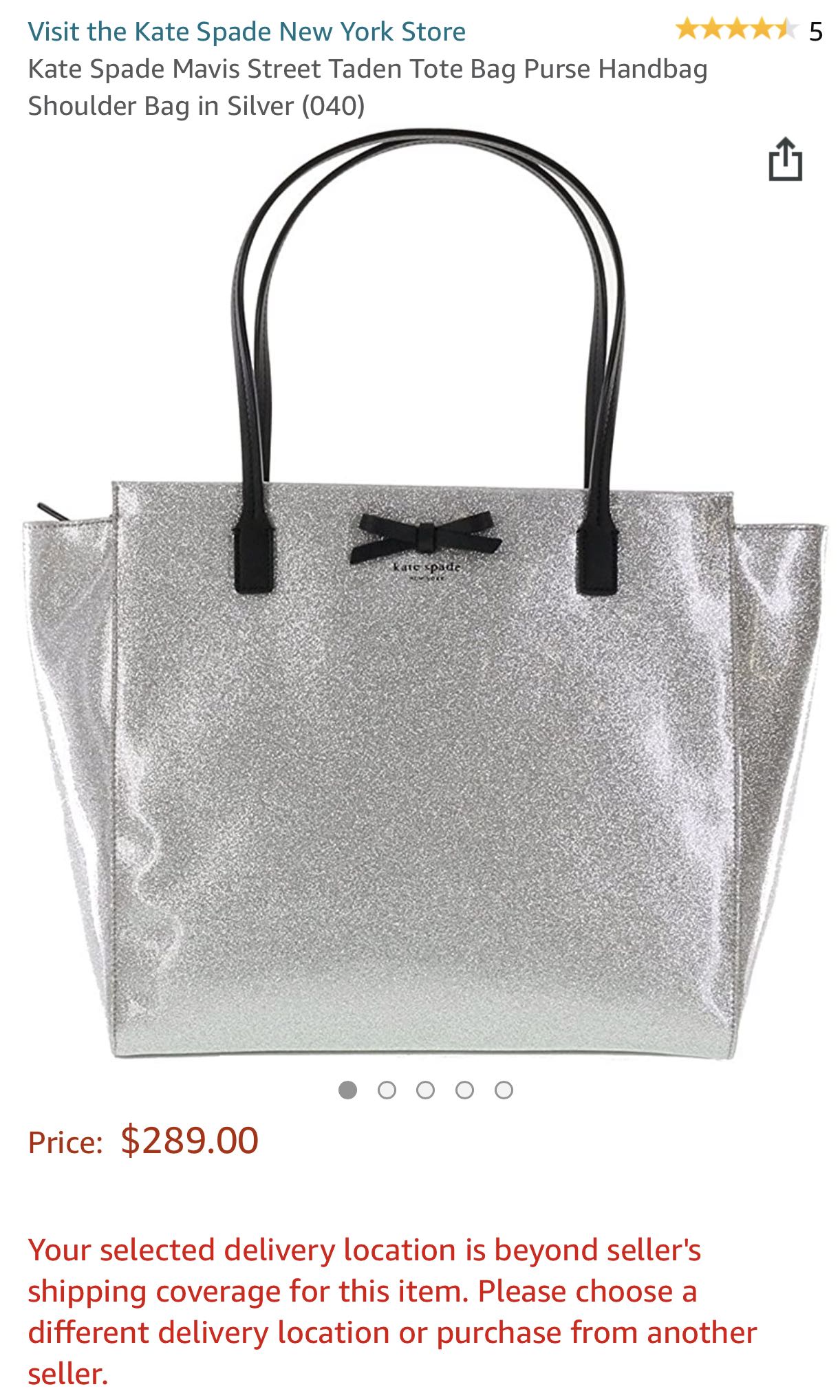 Kate Spade Mavis Street Taden Tote Bag Purse Handbag Shoulder Bag in Silver Women s Fashion Bags Wallets Tote Bags on Carousell