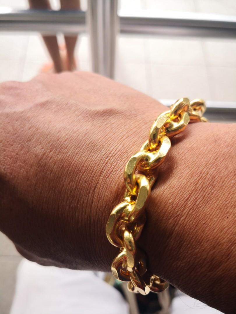 916 gold anchor bracelet