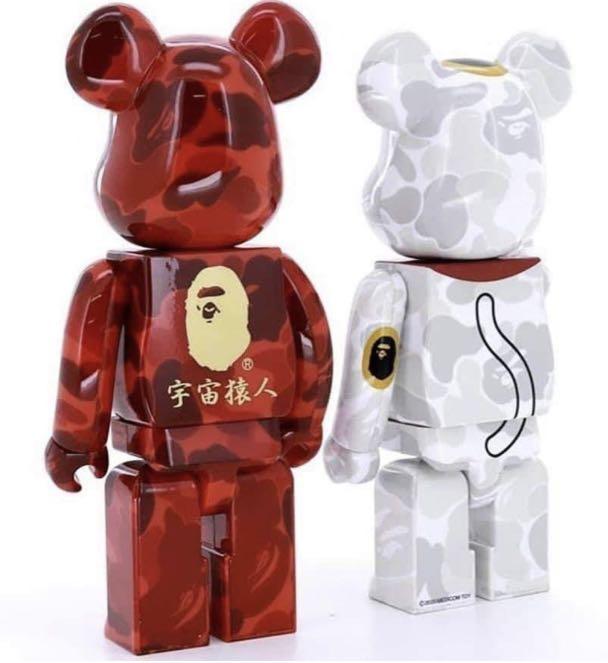 全新現貨Bearbrick x Aape 謹賀新年開運招財猫千萬両達摩宇宙猿人400