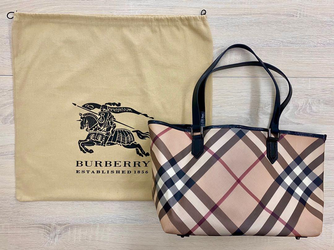 burberry nova check tote bag