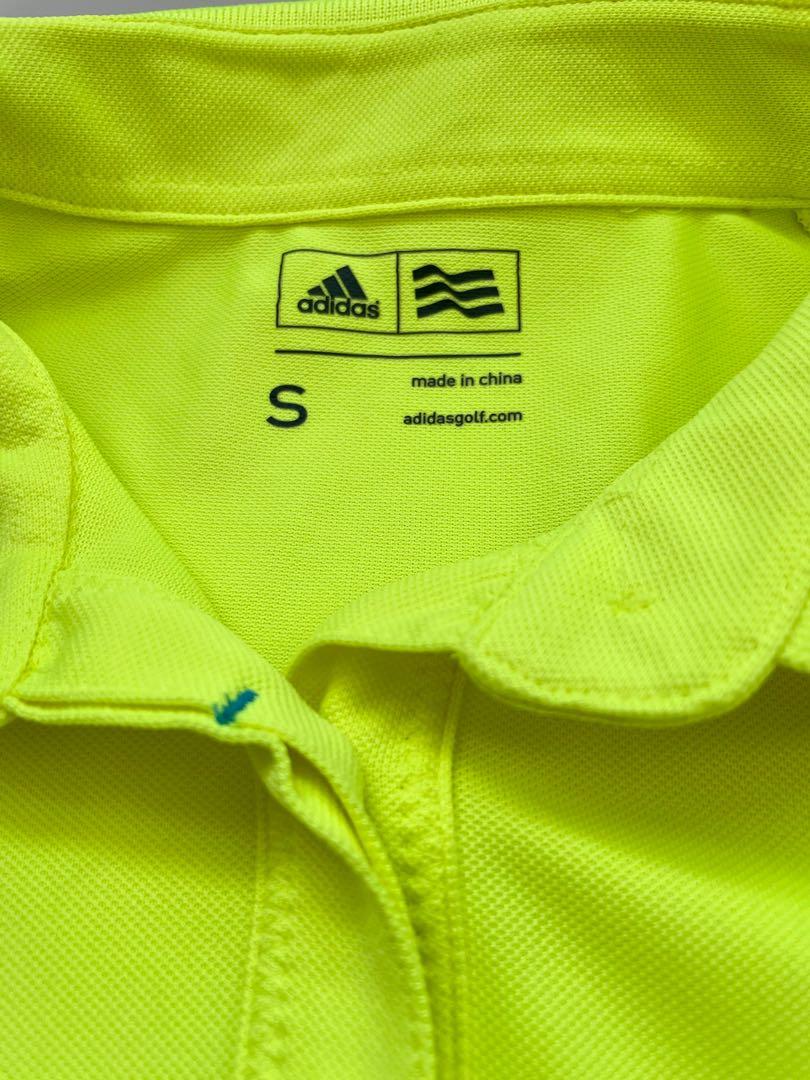 adidas lime green golf shirt