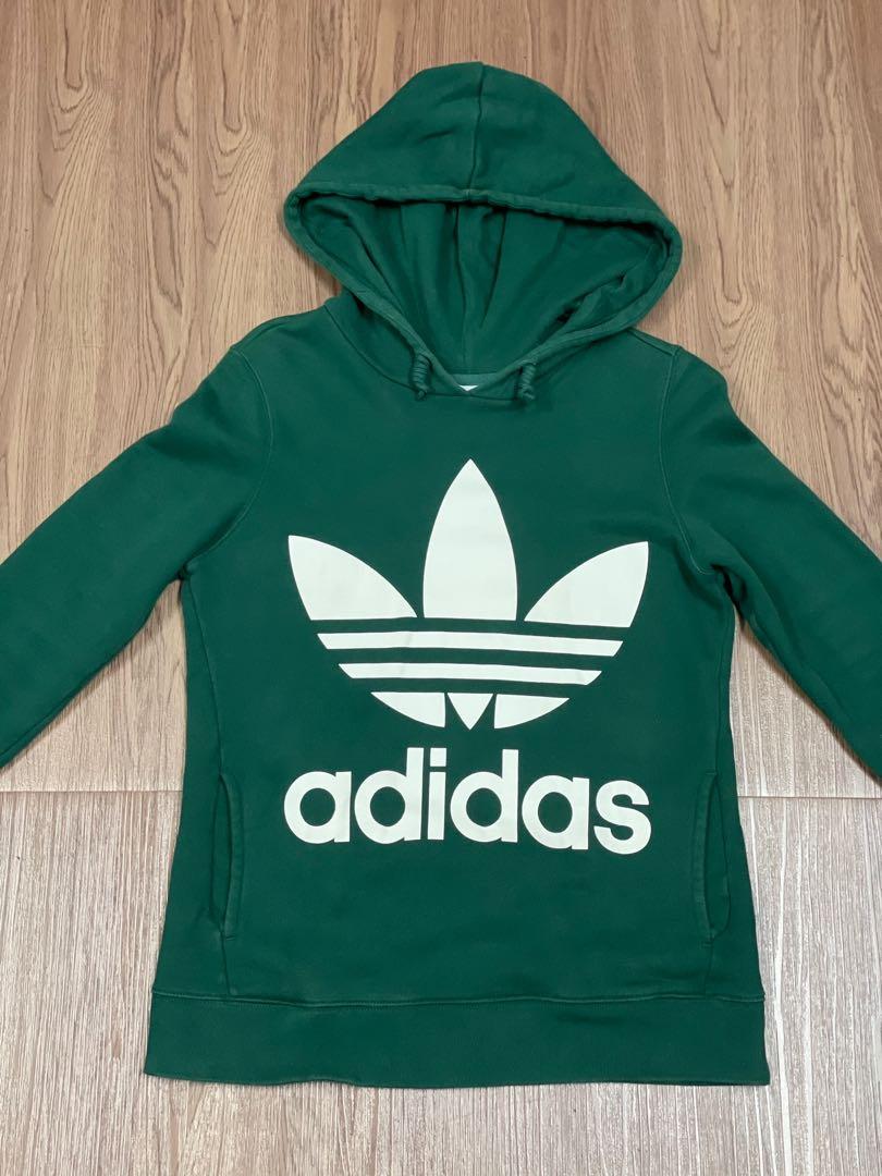 Adidas women's trefoil hotsell hoodie collegiate green