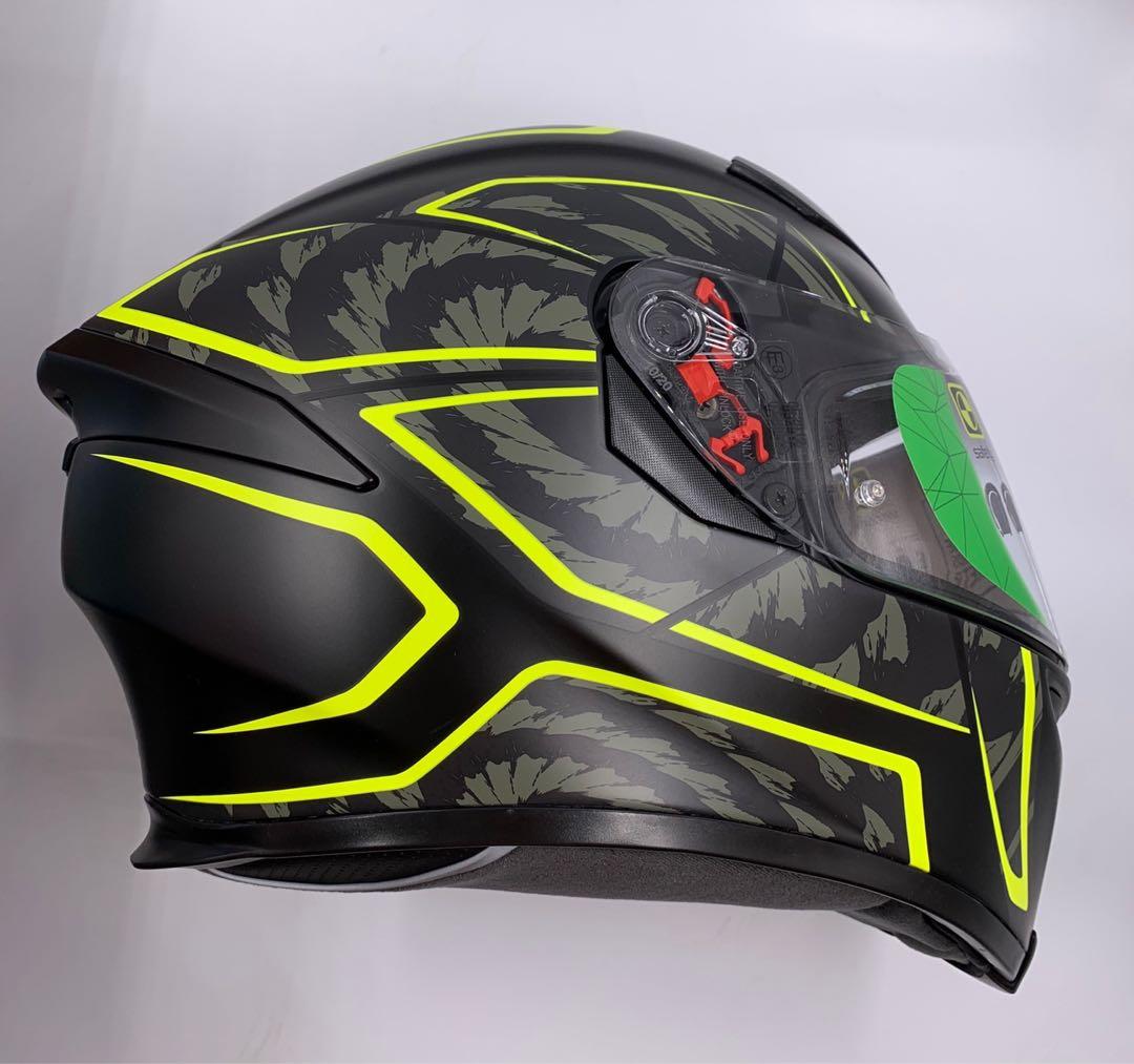 AGV K5-S Tornado Matt Black / Yellow Fluo, Motorcycles, Motorcycle Apparel  on Carousell