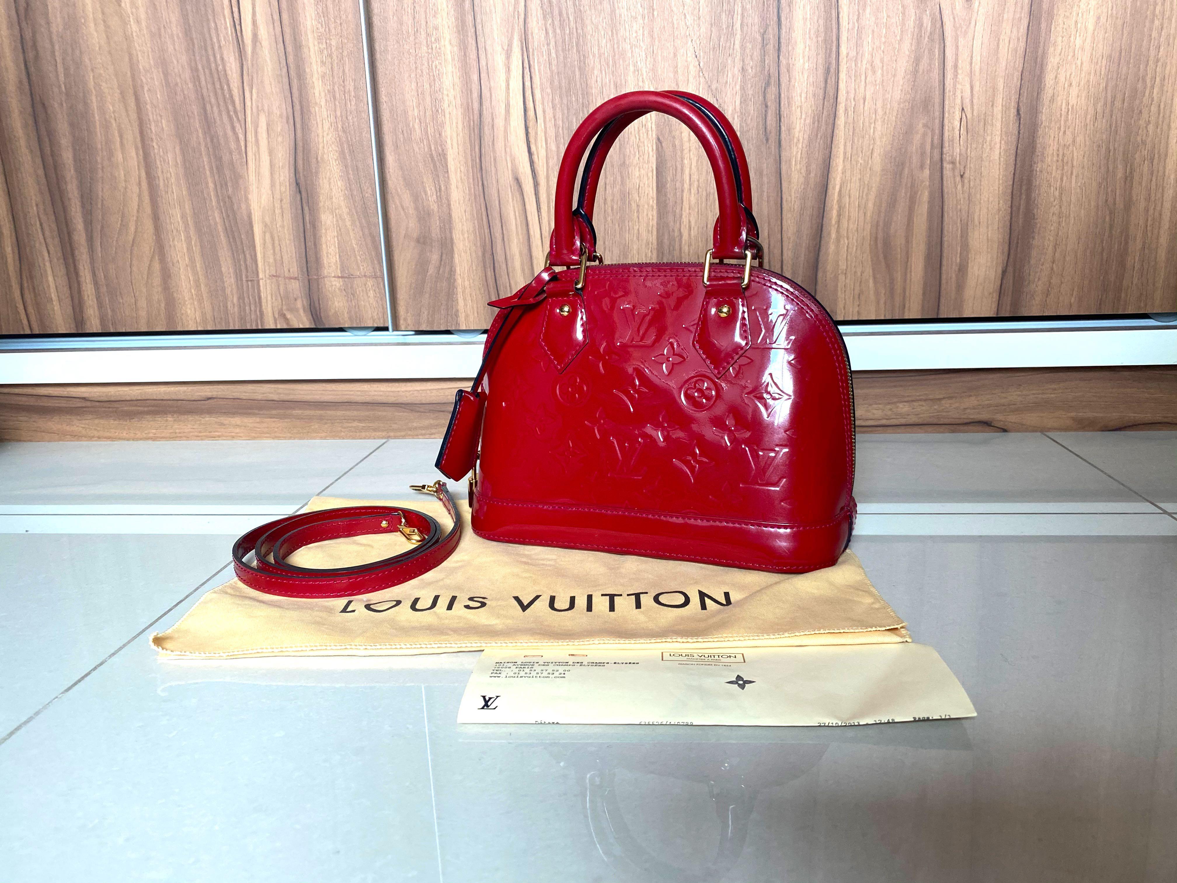 Louis Vuitton Monogram Vernis Leather Cherry Alma BB A