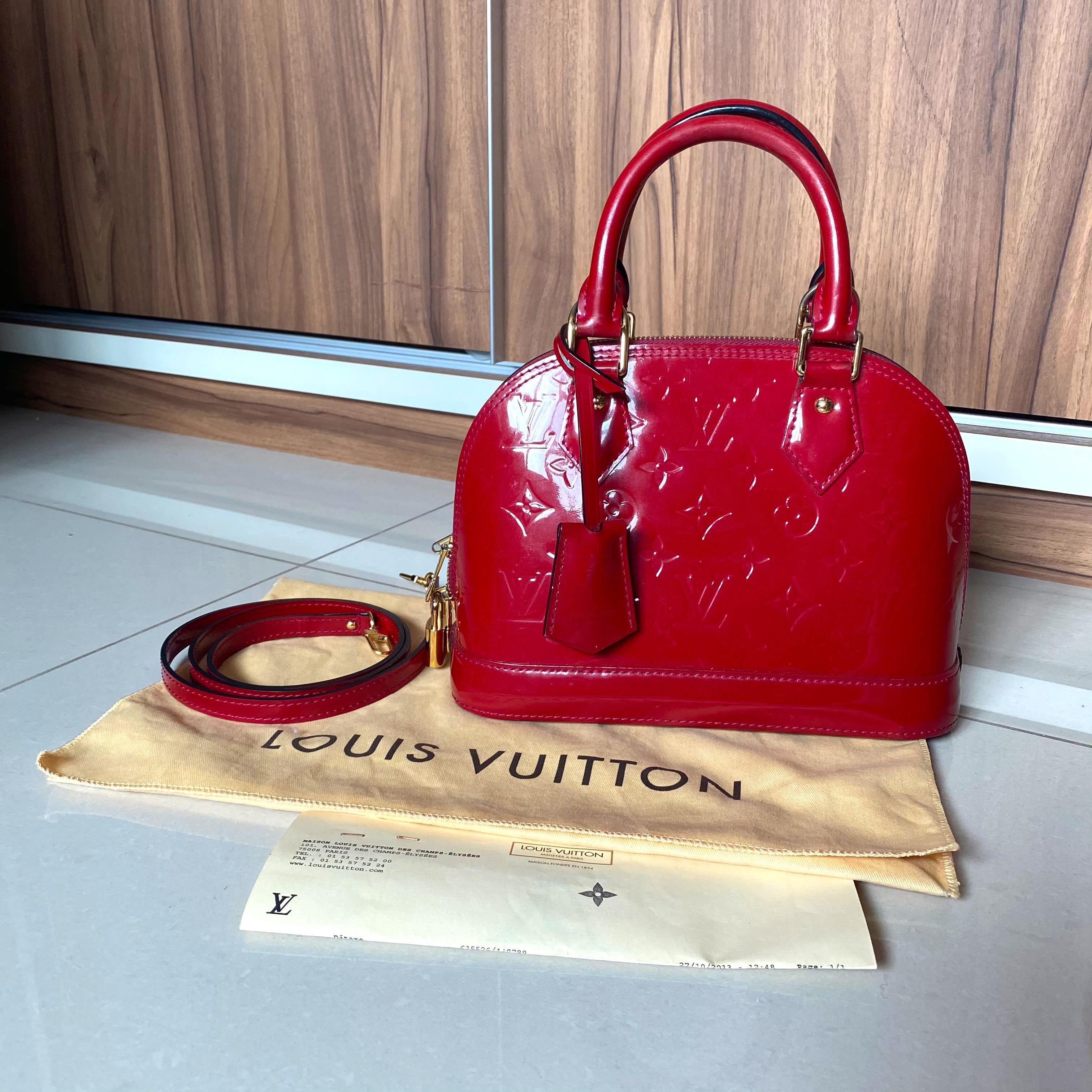 Louis Vuitton - Alma BB Monogram Vernis Leather Cherry