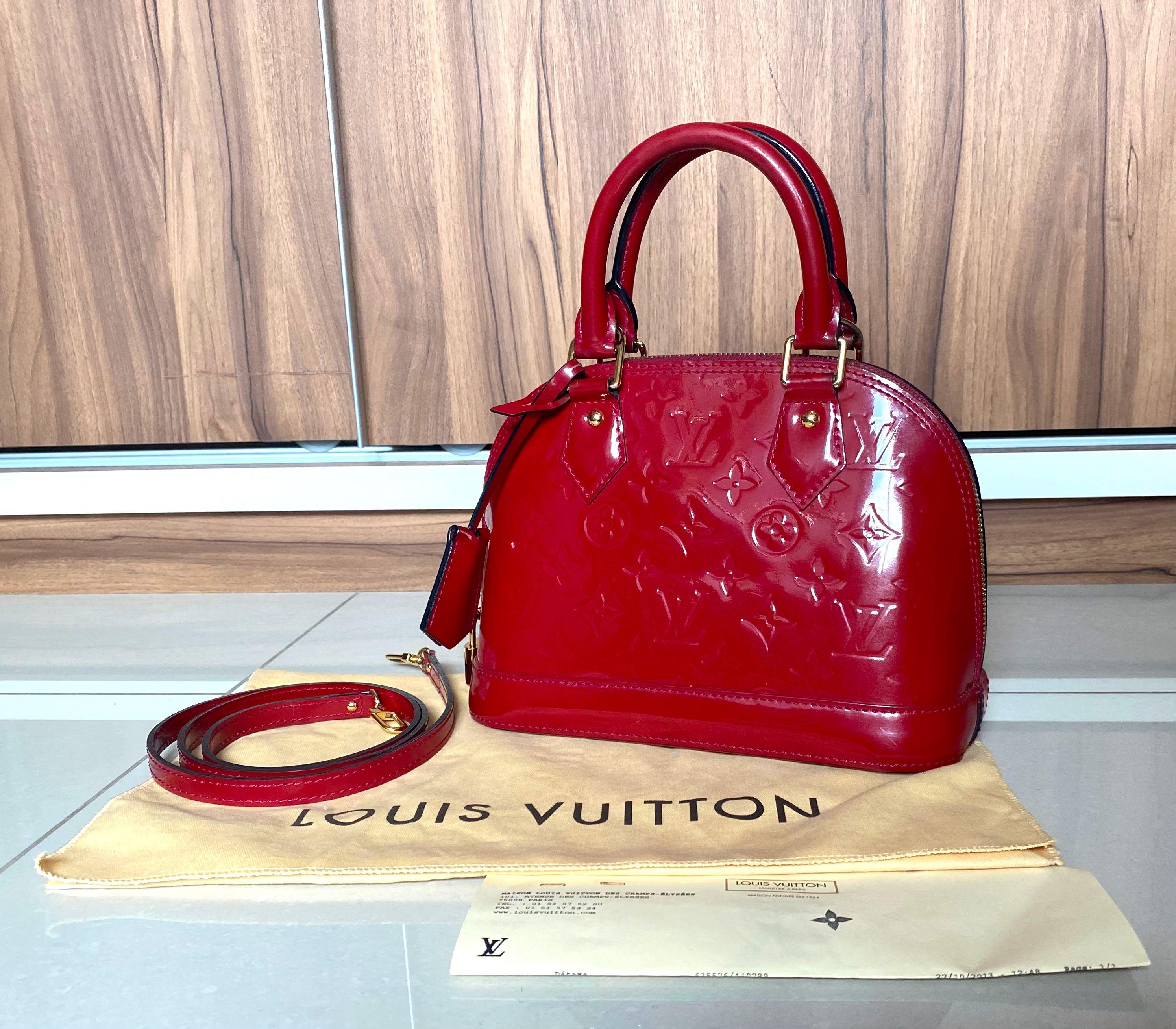 Louis Vuitton - Alma BB Monogram Vernis Leather Cherry