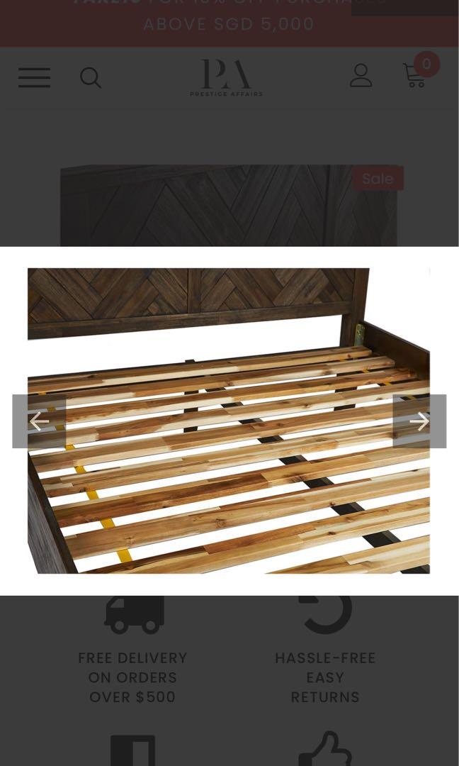 Austin bed frame in Queen, Furniture & Home Living, Furniture, Bed