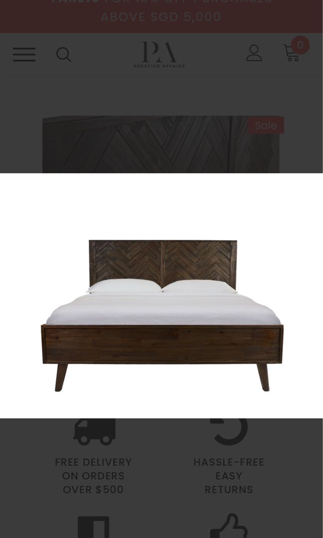 Austin bed frame in Queen, Furniture & Home Living, Furniture, Bed