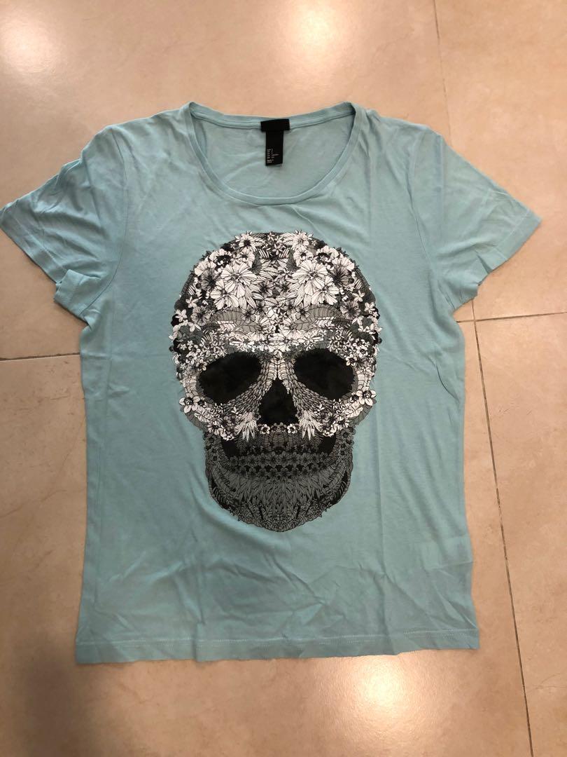 H&m skull shirt hotsell