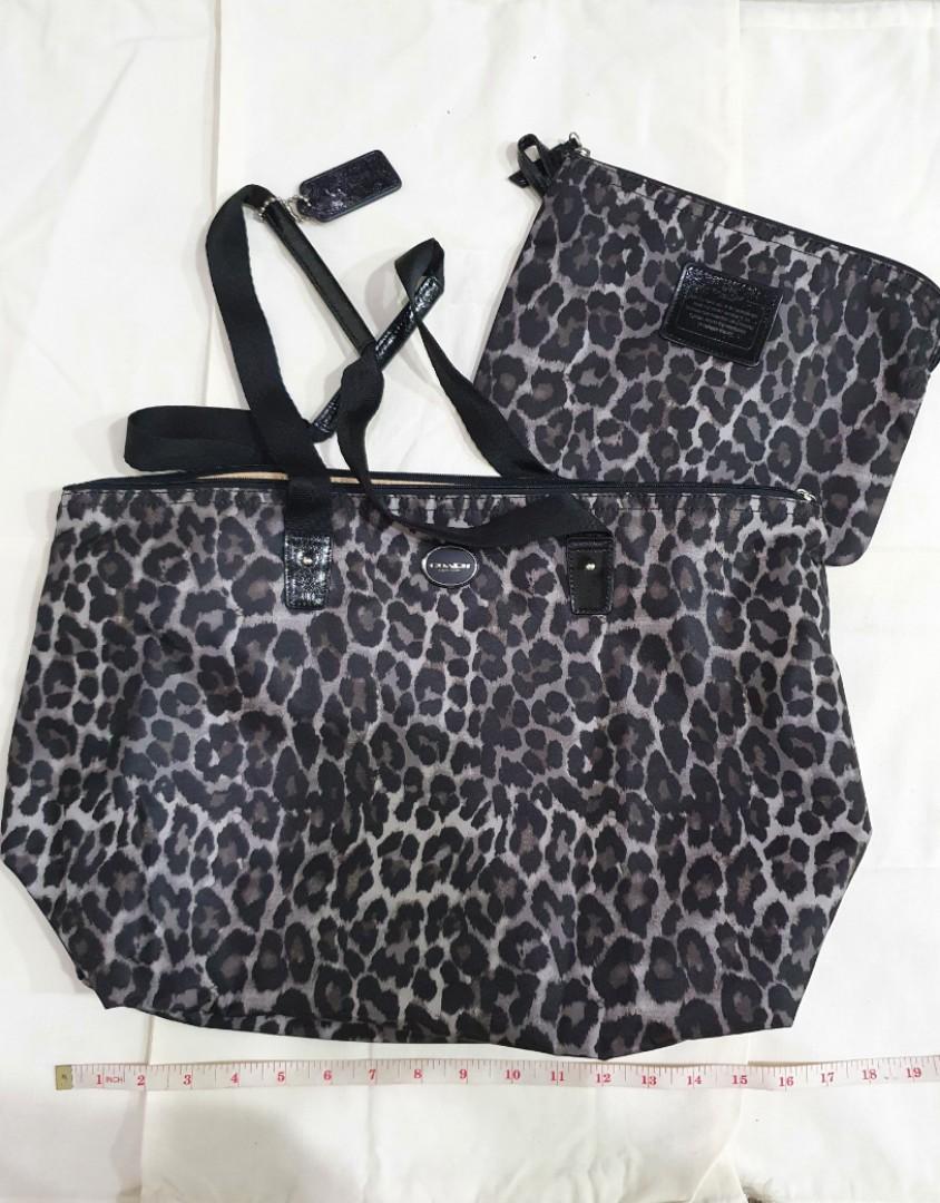 coach foldable nylon tote